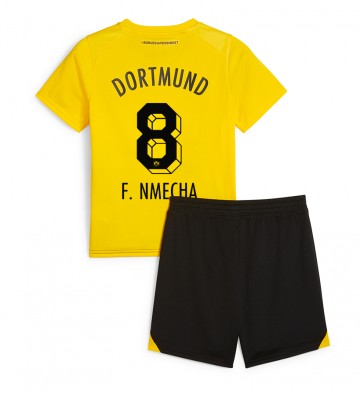 Lacne Dětský Futbalové dres Borussia Dortmund Felix Nmecha #8 2023-24 Krátky Rukáv - Domáci (+ trenírky)